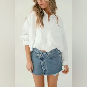 Parke Denim Crossover Skirt